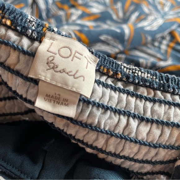 Loft Plus Loft Beach Palm Strappy Jumpsuit Wide Leg Size 14 - Picture 7 of 15